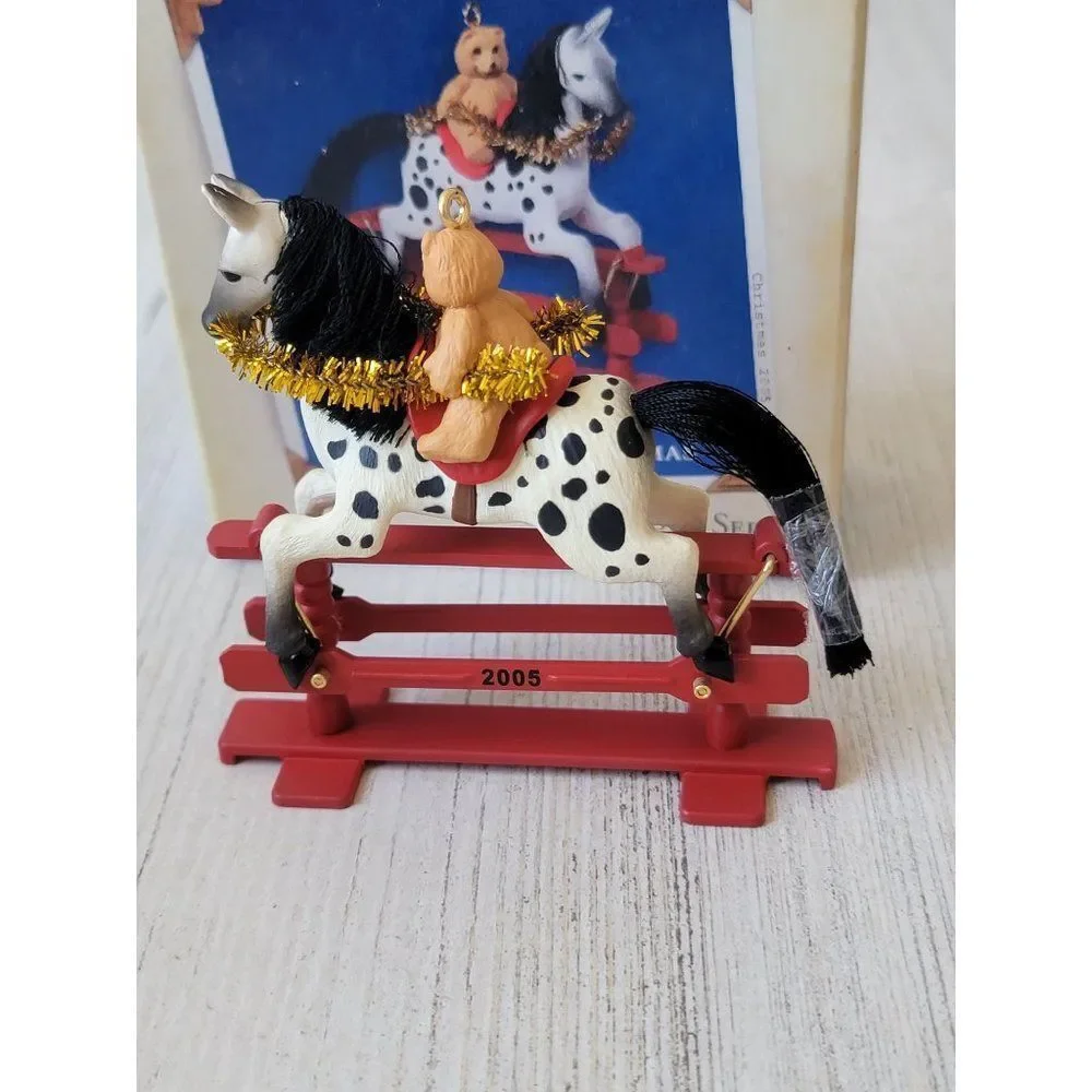 Hallmark 2005 a pony for Christmas ornament Xmas teddy‎ bear